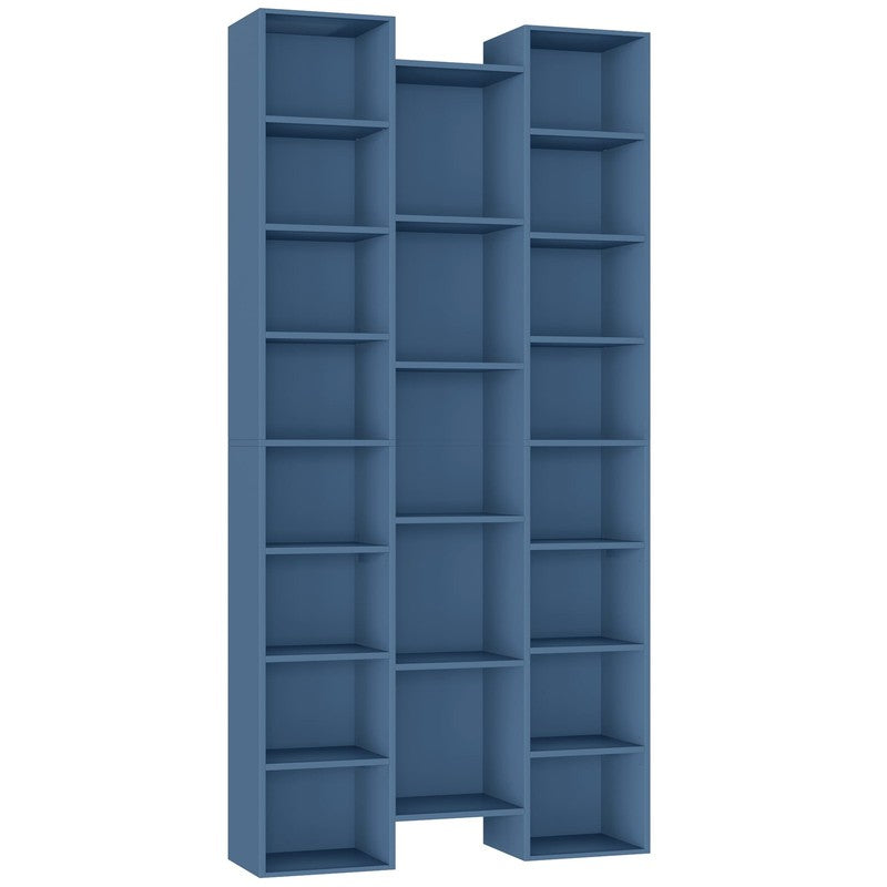 21-Cube Bookcase, 71’’ Tall Wooden Bookshelves with Adjustable Shelves, Triple W8