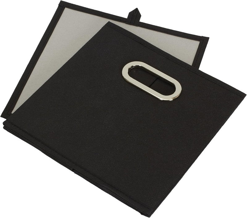 80 1 Foldable Fabric Storage Bins | Set of 6 Cubby Cubes with Handles | Black3