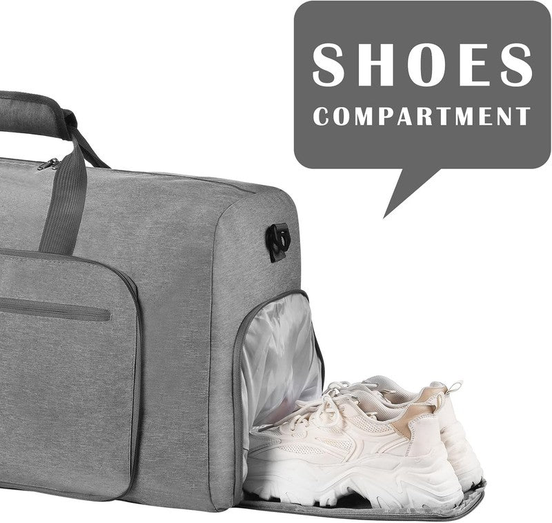 Duffle Bag Shoes Compartment Foldable Travel Waterproof Adjustable Strap Men4