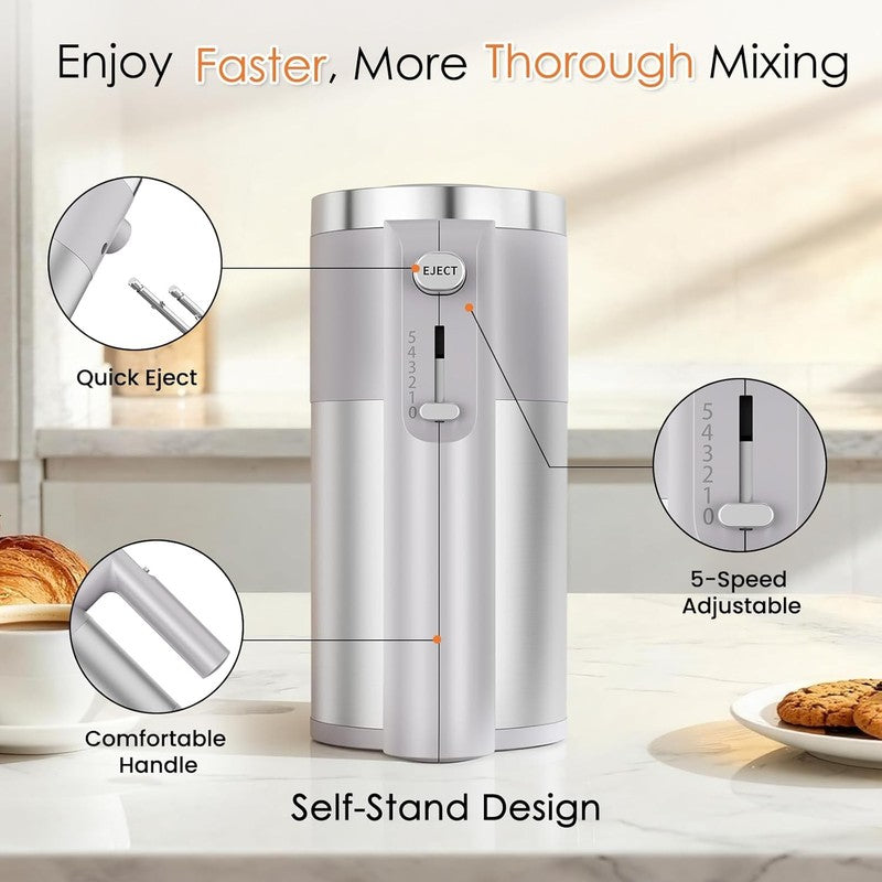 Powerful 600W Hand Mixer, 5 Speed Electric Hand Held Mixer for Baking, Lightweig5
