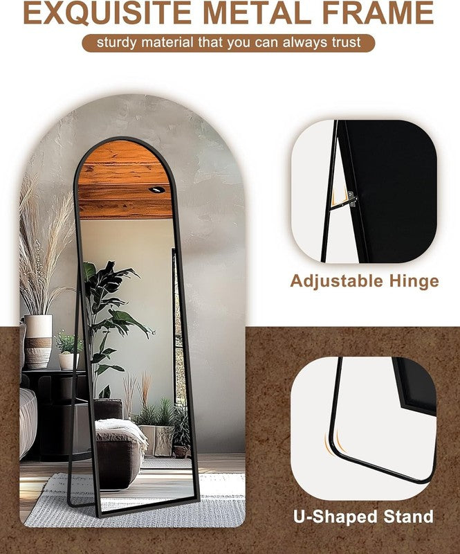 Arched Mirror Full Length,Standing Mirror Full Body,Large Floor with Stand for W3
