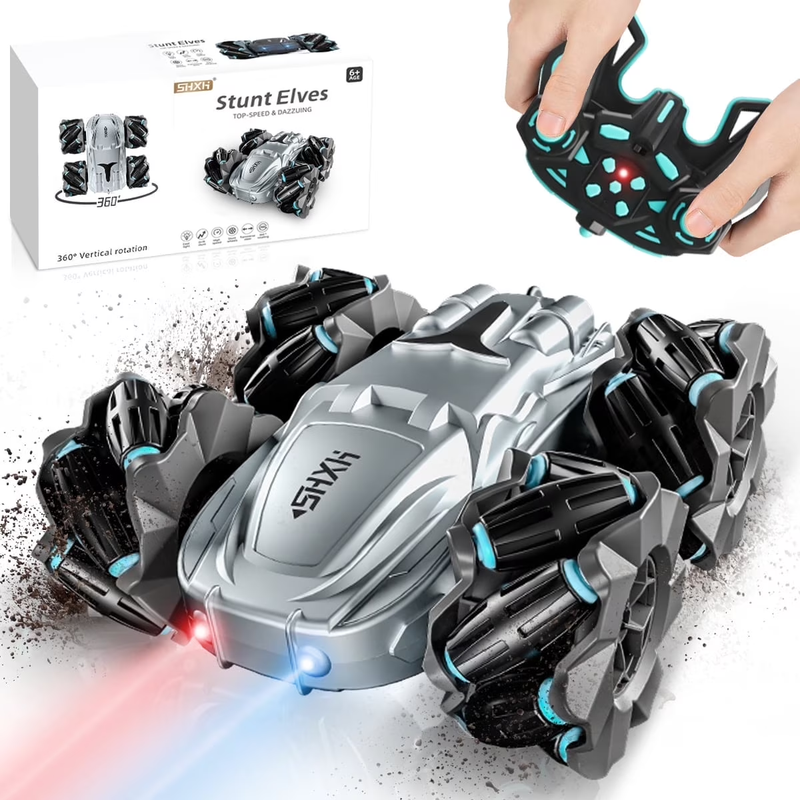 Remote Control Car,Double Sided 360° Rotating 4WD RC Cars, 2.4Ghz Electric Race 10