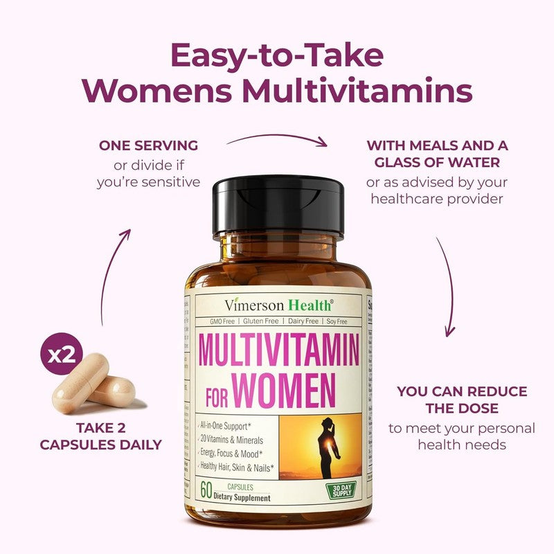 Essential Women's Multivitamins - 60 Capsules for Total Body Wellness7