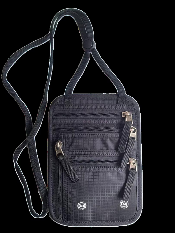 LAG RFID Blocking Neck Wallet Anti Theft Passport Holder Travel Pouch Slim2