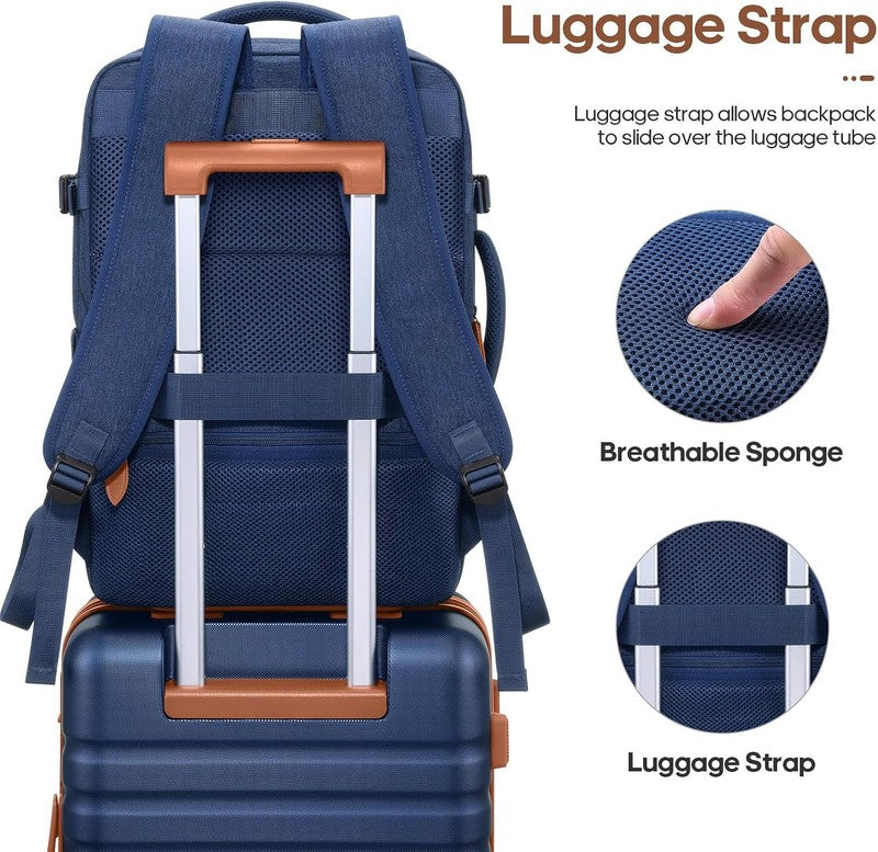 3 Piece Luggage Set 20" Carry On Spinner Hardside Suitcase w/ TSA Lock Blue5