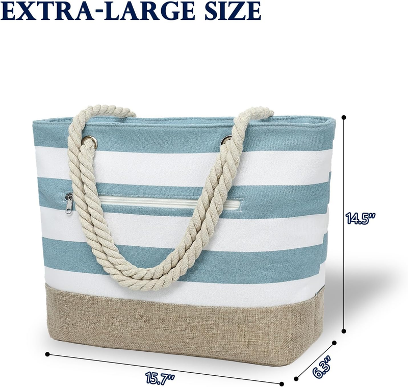 Beach Tote Bag Waterproof Pool Travel Canvas Bag for Women4