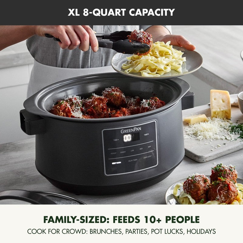 8 Quart Locking Lid Slow Cooker, Healthy Ceramic Nonstick, Graphite4