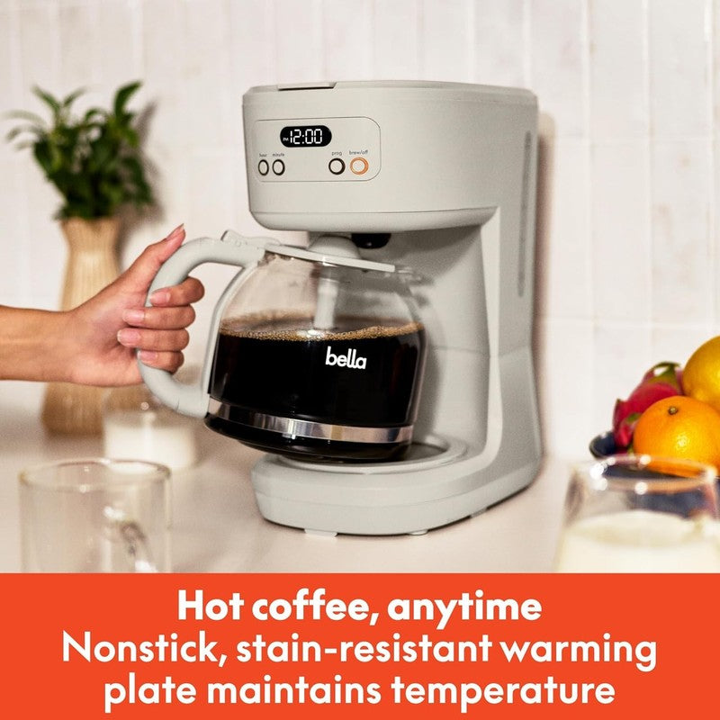 12 Cup Programmable Coffee Maker LCD Auto Shutoff 900W Oatmilk2