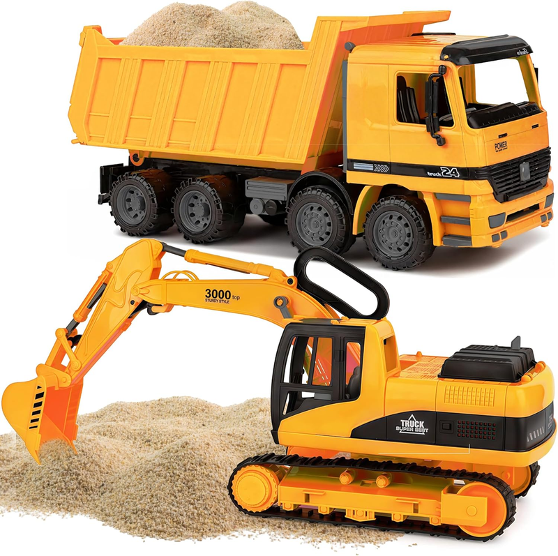 Construction Toy Set Excavator Dump Truck Bulldozer Digger Kids Vehicles9