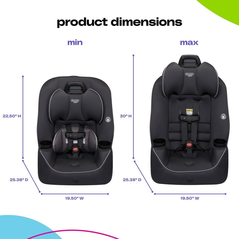  Easy Elite Slim All-In-One Convertible Car Seat, Grey Glyphs, Infant & Toddler6
