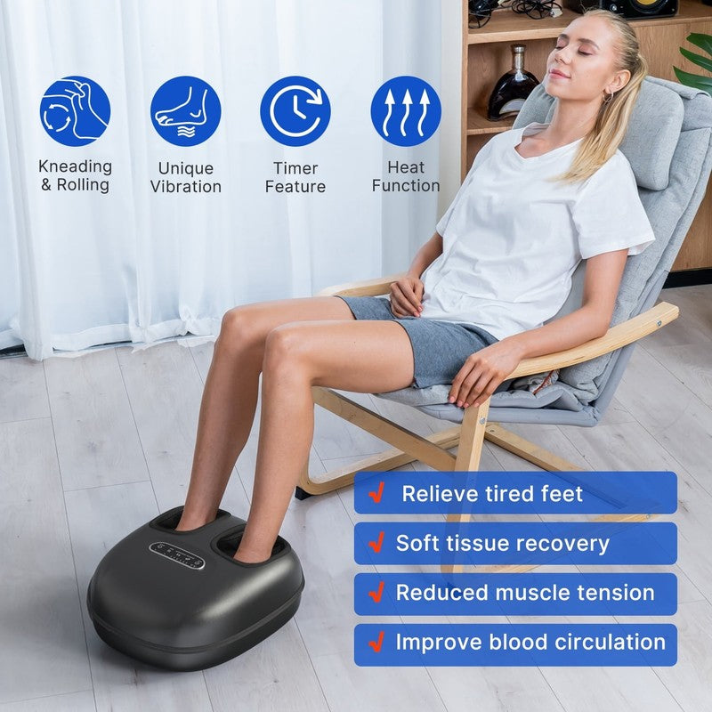 Shiatsu Foot Massager with Heat for Neuropathy Tired Foot Blood Circulation, FSA8