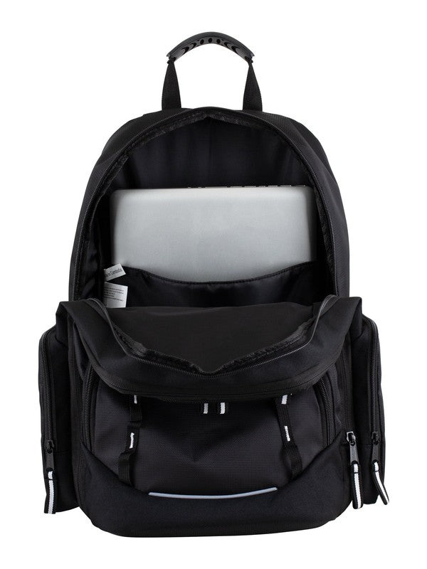 Unisex Diamond Expandable Recycled Backpack, Black9