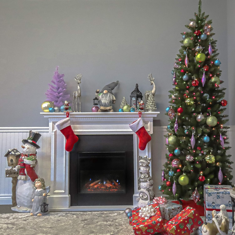 6.5ft Pre Lit Kingswood Fir Slim Artificial Christmas Tree 250 Multicolor Lights3