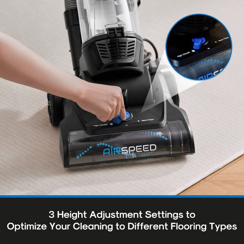 Airspeed plus Upright Vacuum, Compact, Extended Reach, Quick Release Handle, Bla5