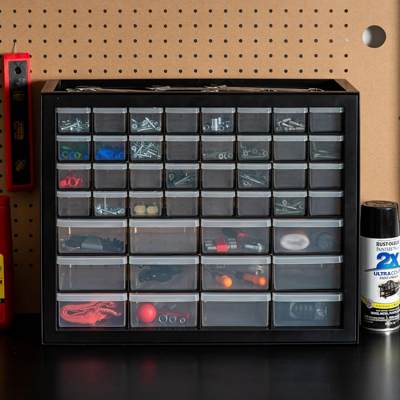 Screw Tool Organizer Small Parts Cabinet, 44 Drawer, Electronics Hardware Nuts a1