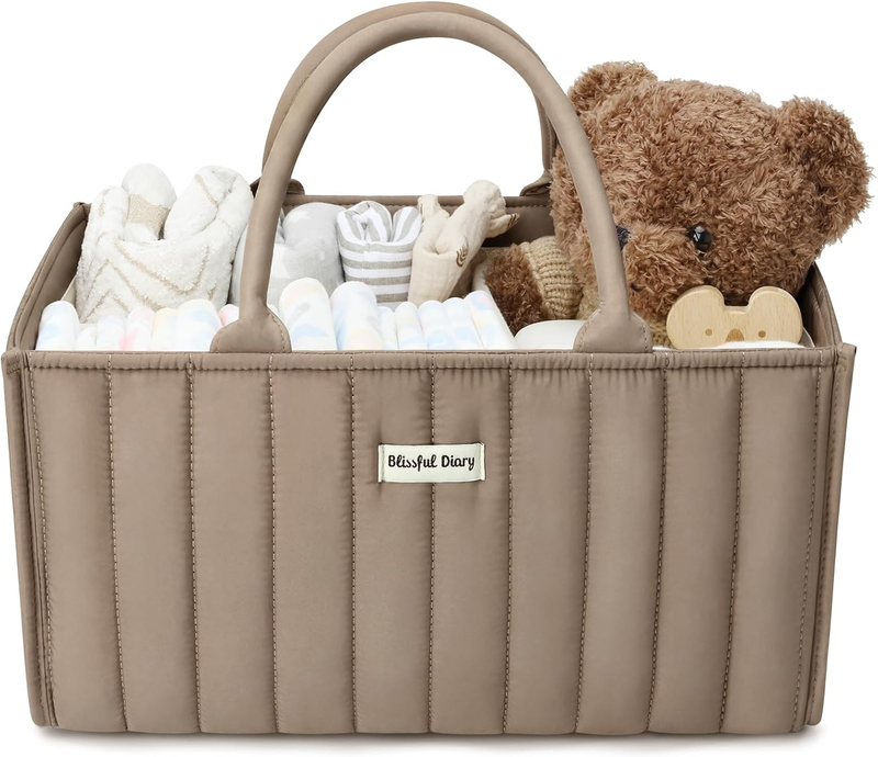Baby Diaper Caddy Organizer Storage Basket Newborn Essentials Mocha8