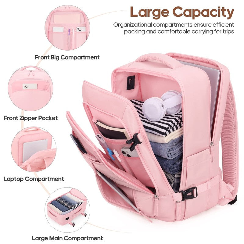 3 Piece Carry On Luggage Set Hardshell Spinner TSA Lock YKK Zipper Backpack Set4