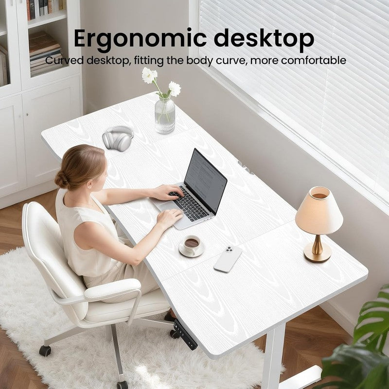 63x28 Electric Standing Desk Sit Stand Home Office Computer Table White2
