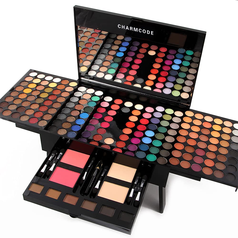 190 Colors Cosmetic Make up Palette Set Kit Combination with Eyeshadow Facial Bl6