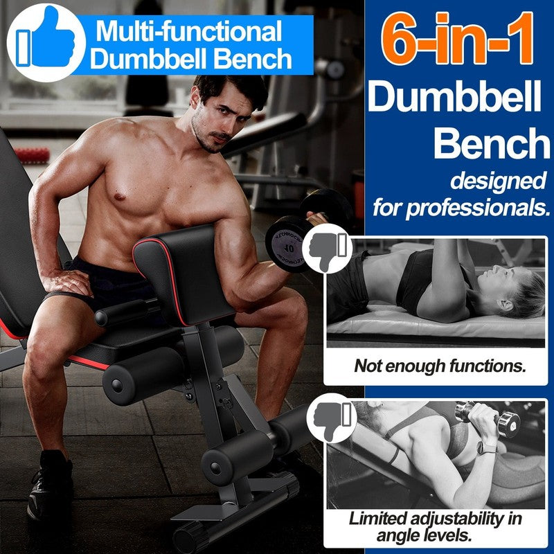 Versatile Adjustable Weight Bench with Resistance Bands, 780 Lbs Upgraded3
