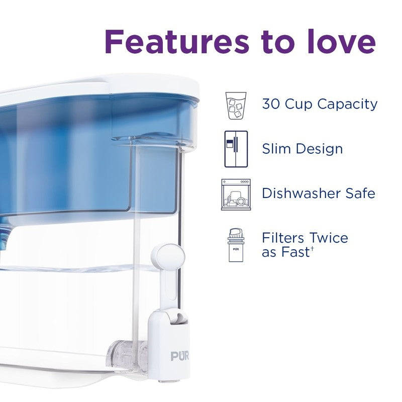30 Cup Dispenser Filtration System, Blue/White, DS1800Z6