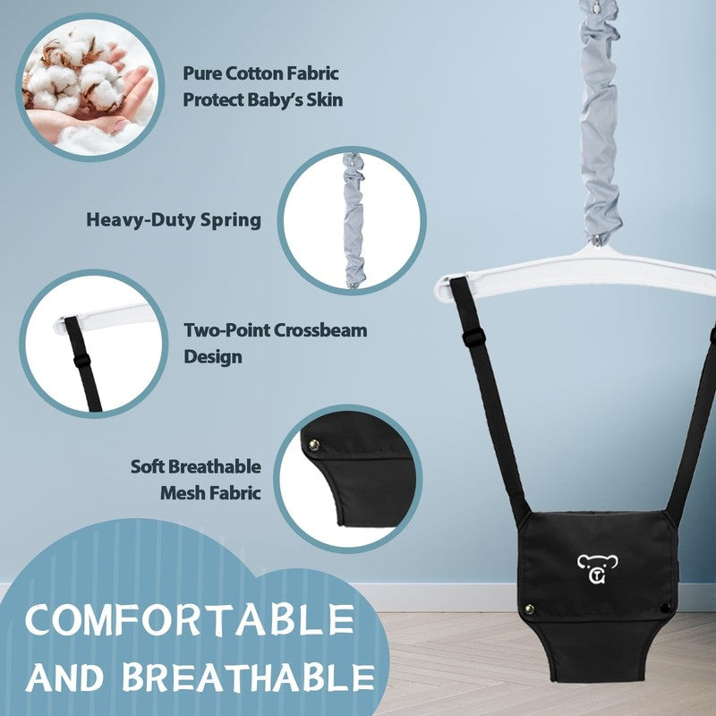 Baby Jumper with Stand, Portable Baby Bouncers and Jumpers with Floor Mat, Jumpe1
