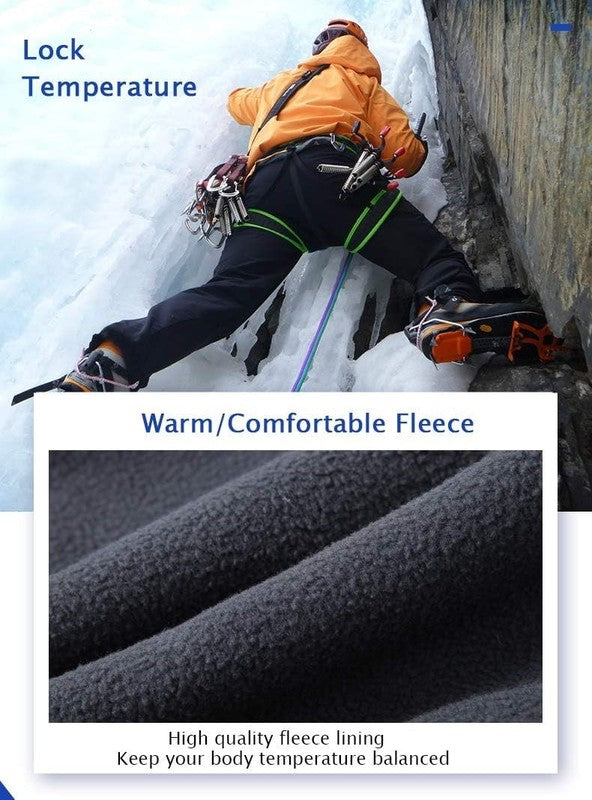 Mens Snow Ski Waterproof Softshell Snowboard Pants Outdoor Hiking Fleece Lined Z1