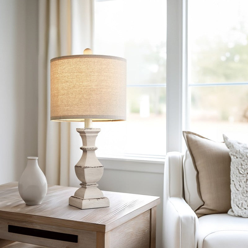 Set of 2 20.5" Retro Table Lamps Resin Traditional for Bedroom & Living Room6