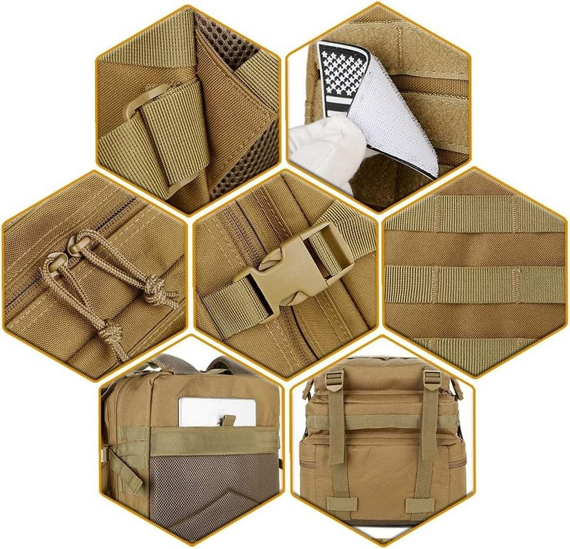 45L Tactical Backpack Men Camping Hiking Trekking MOLLE 3 Day Assault Bag5