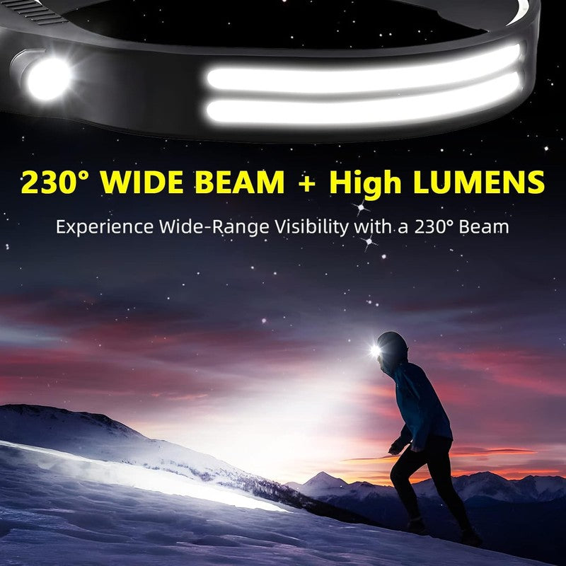 Rechargeable LED Headlamp 3PCS - Super Bright COB Lights for Work & Outdoor4