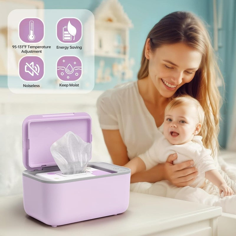 Wipe Warmer Adjustable Temp Silent Heating Large Capacity Purple6
