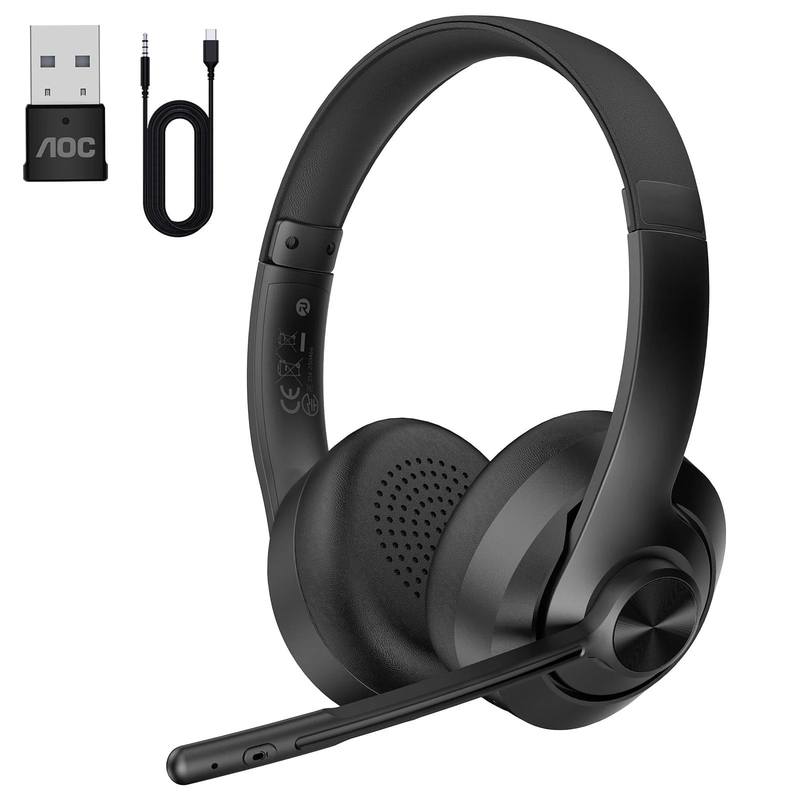 Wireless Bluetooth 5.4 Headset with AI Noise-Canceling Mic – 8