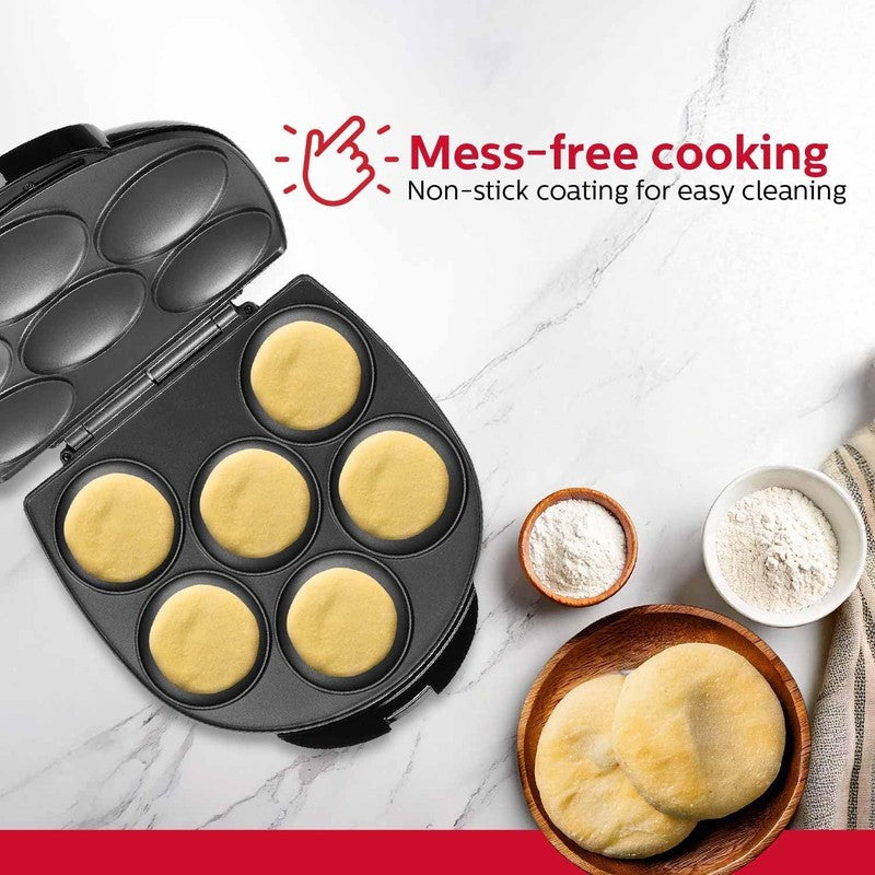 6-Section Nonstick Multi-Food Maker Arepas Pancakes Corncakes 12" Black3