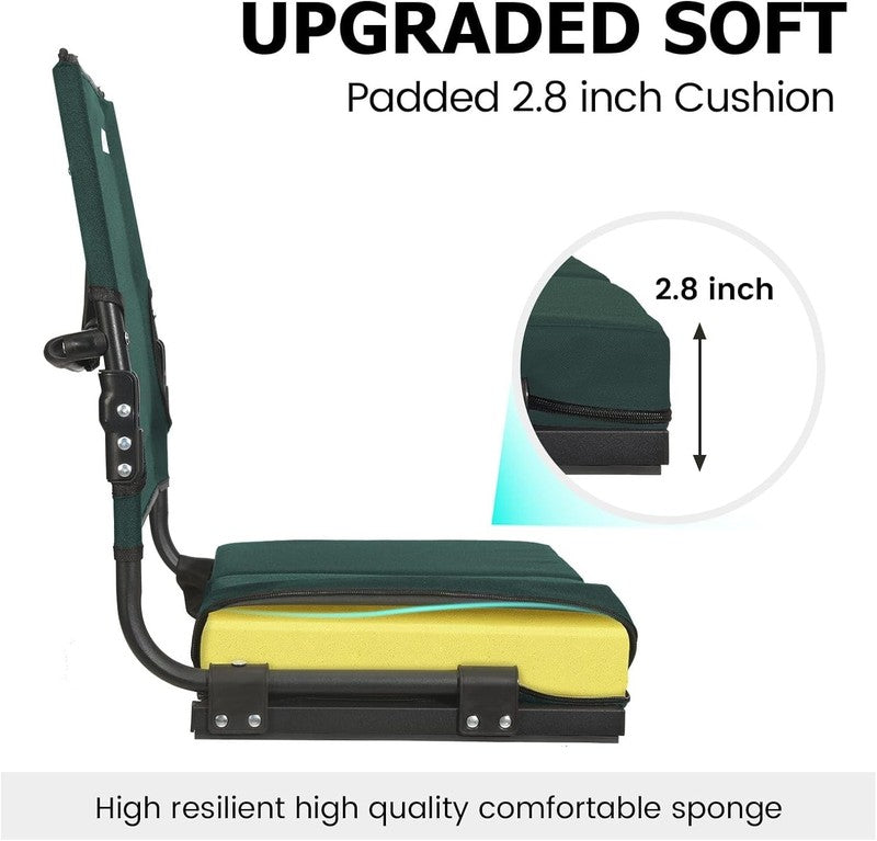 Portable Stadium Seat w/ Back Support Wide Padded Folding Chair3