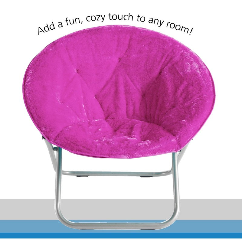 Faux Fur Saucer Chair, Pink4