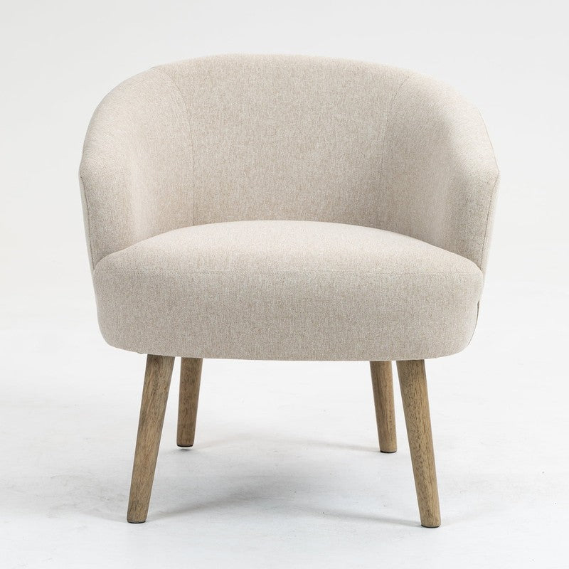 Curved Textured Accent Chair, Beige2
