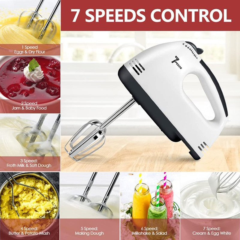 Electric Hand Mixer, 7-Speeds Lightweight Hand-Hand Blender Mixer, Portable Powe3