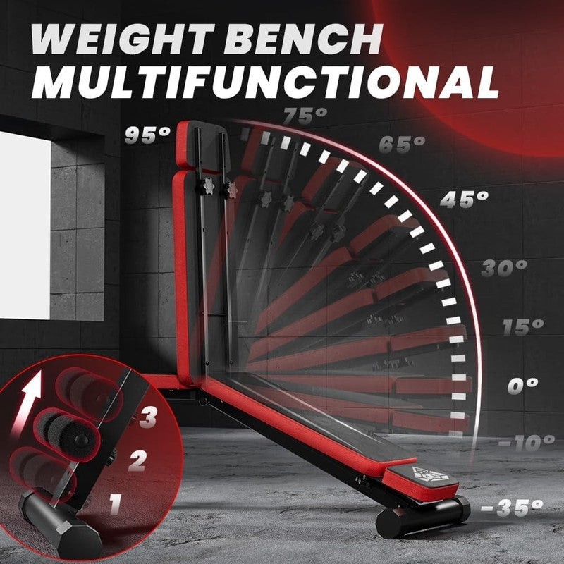 Adjustable Weight Bench 660LB Foldable Home Gym Workout Bench Black1