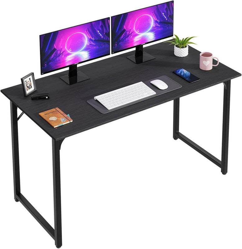 47" Black Computer Desk Adjustable Metal Frame Laptop Table for Adults4