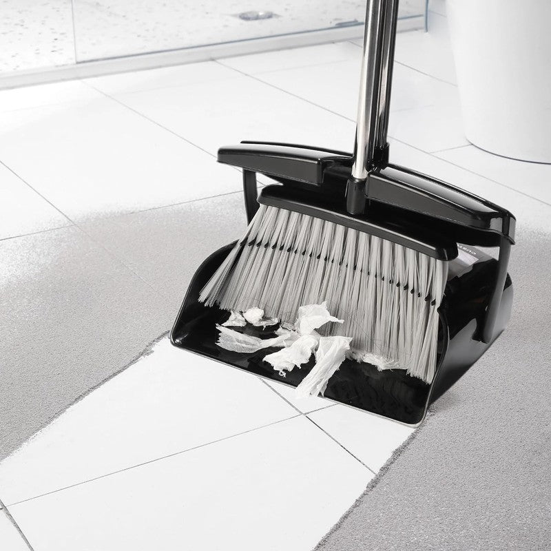 Broom and Dustpan Set for Home with Lid Indoor Upright Dustpan Broom and Dustpan4