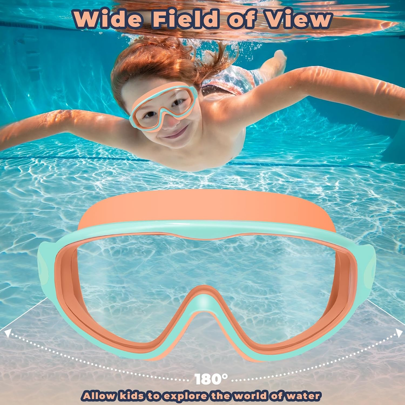 2 Pack Youth Swim Goggles Boys Girls Anti Fog UV Pool Swim Gear6