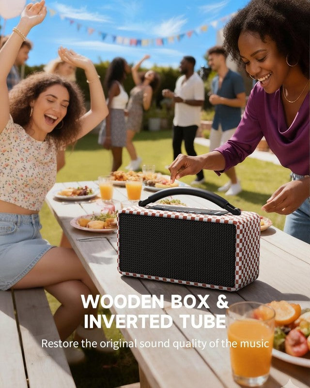 80W Portable Bluetooth Speaker 20H Playtime Subwoofer TWS Red6