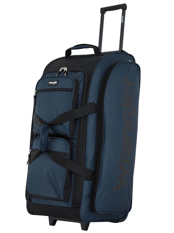 30" Rolling Duffel Bag – Large Checked Travel Luggage with Multi-Pockets, Blue2