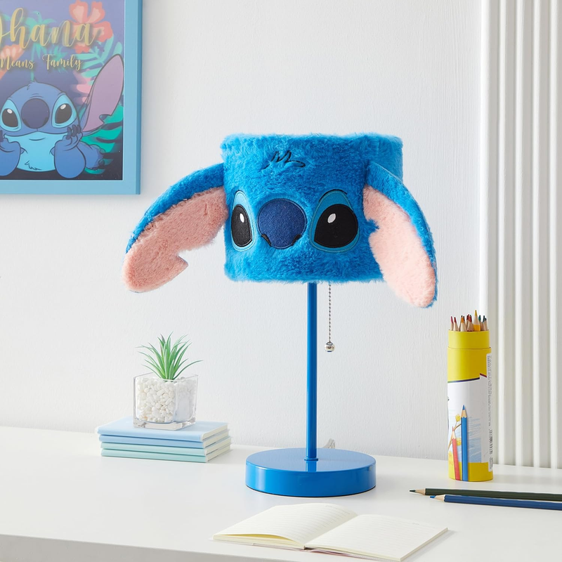 Disney Stitch Plush Table Lamp,15.5" Figural Lamp with Soft Shade & Pull Chain,K4