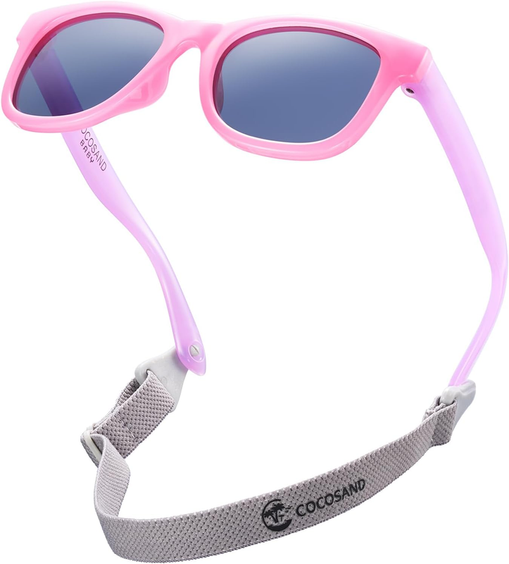 Polarized Baby Sunglasses UV400 Flexible Strap Infant Toddler 0 24M0