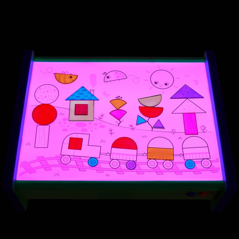 Shine Bright Plastic Lightbox 60 Shapes 3 Transparency Sheets Toddler Preschool6