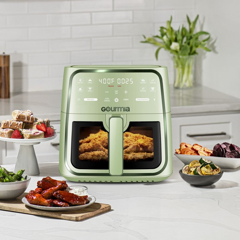 8Qt Digital Air Fryer | Fryforce 360° Tech, 8 Presets, Easy View Window, Green6