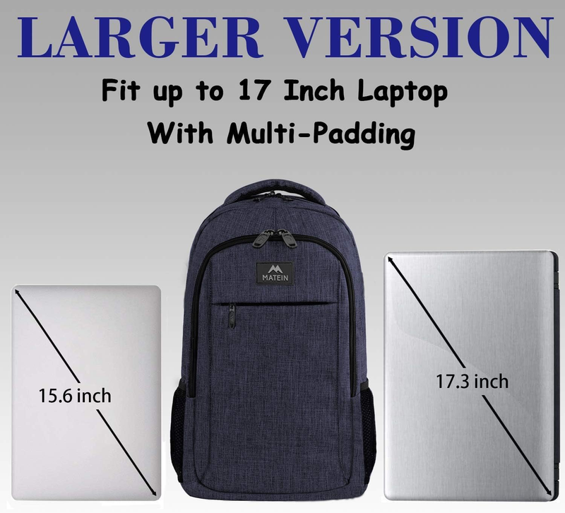 Large 17" Laptop Backpack Travel Business Computer Bag Blue2
