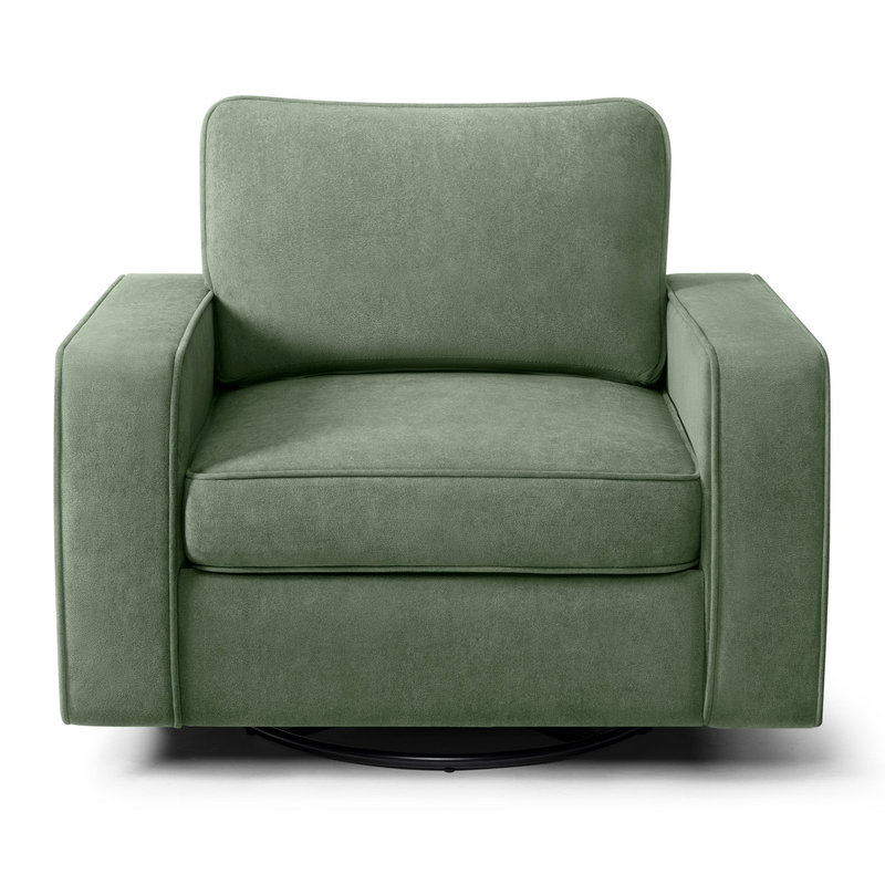 360° Swivel Accent Chair Comfy Upholstered Armchair Green7