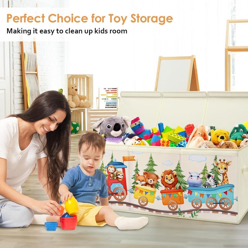 Large Toy Box Chest Collapsible Oxford Storage Box Kids Organizer with Lid5